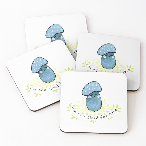 Item preview, blue tired mushroom designed and sold by Natalie Viola .