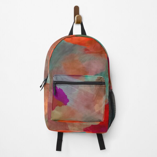 Item preview, splash painting texture abstract background in red brown green designed and sold by Mrvell.