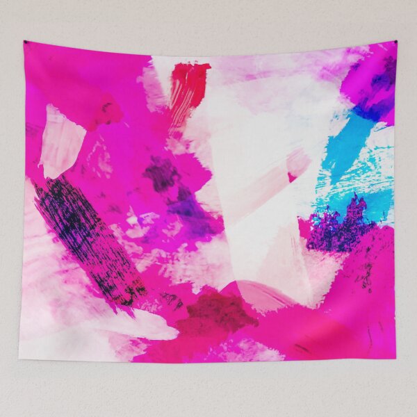Item preview, splash painting texture abstract background in pink and blue designed and sold by Mrvell.