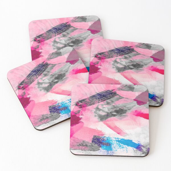 Item preview, splash painting texture abstract background in pink blue designed and sold by Mrvell.