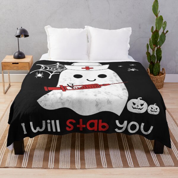 Item preview, Nurse ghost I will stab you funny Halloween Gift designed and sold by harolhaw.