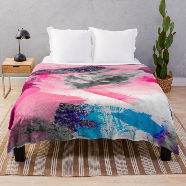 Item preview, splash painting texture abstract background in pink blue designed and sold by Mrvell.