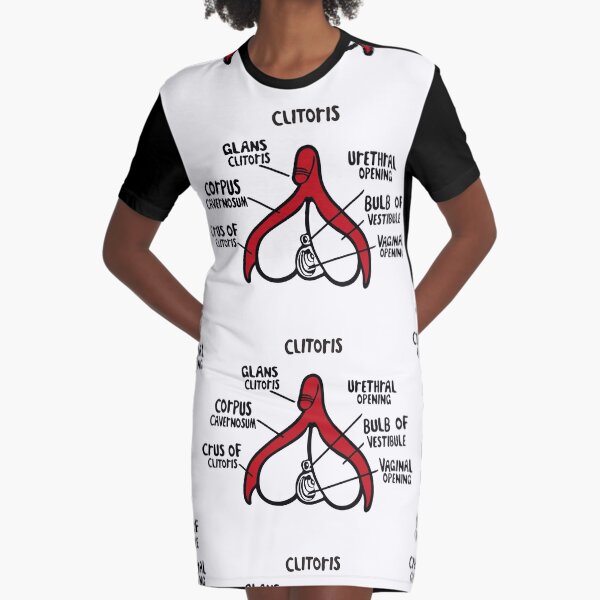 Clit anatomy pattern Graphic T-Shirt Dress