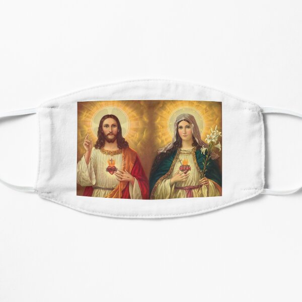 Virgin Mary and Jesus Immaculate Heart Religion Catholic Mask
