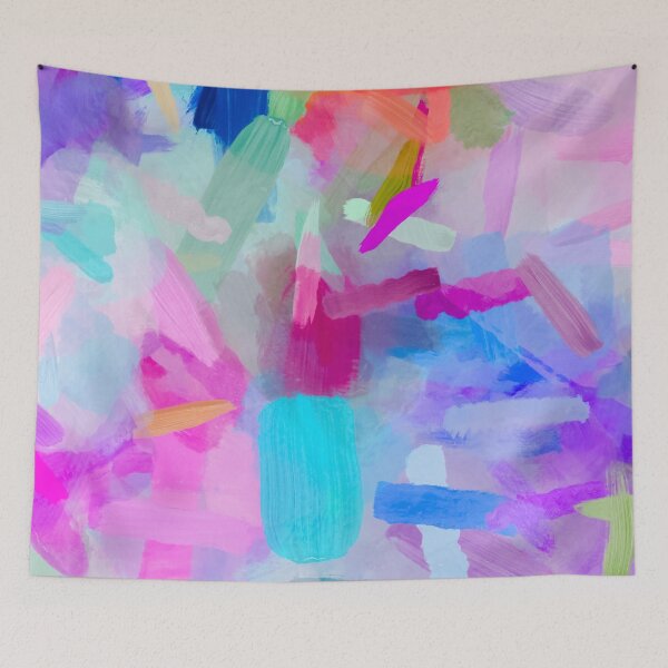 Item preview, splash painting texture abstract background in pink blue purple designed and sold by Mrvell.