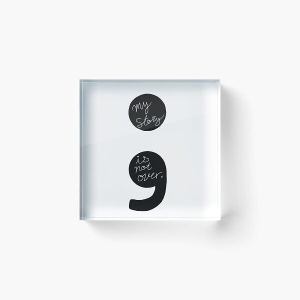 Item preview, Semicolon- my story is not over  designed and sold by aburges5.