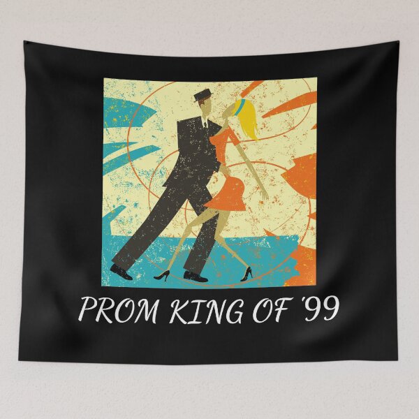 Item preview, Prom king of 99 Retro old dance couple college high school tshirt design designed and sold by AnujShah7.