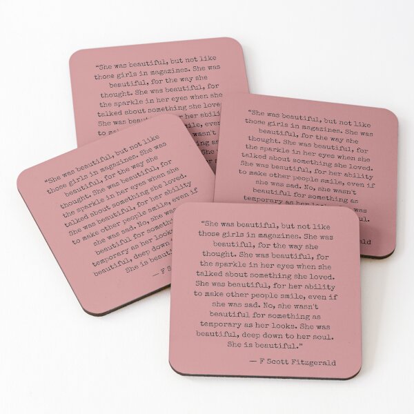 Item preview, She was beautiful - F Scott Fitzgerald designed and sold by The Little Wood Cottage.