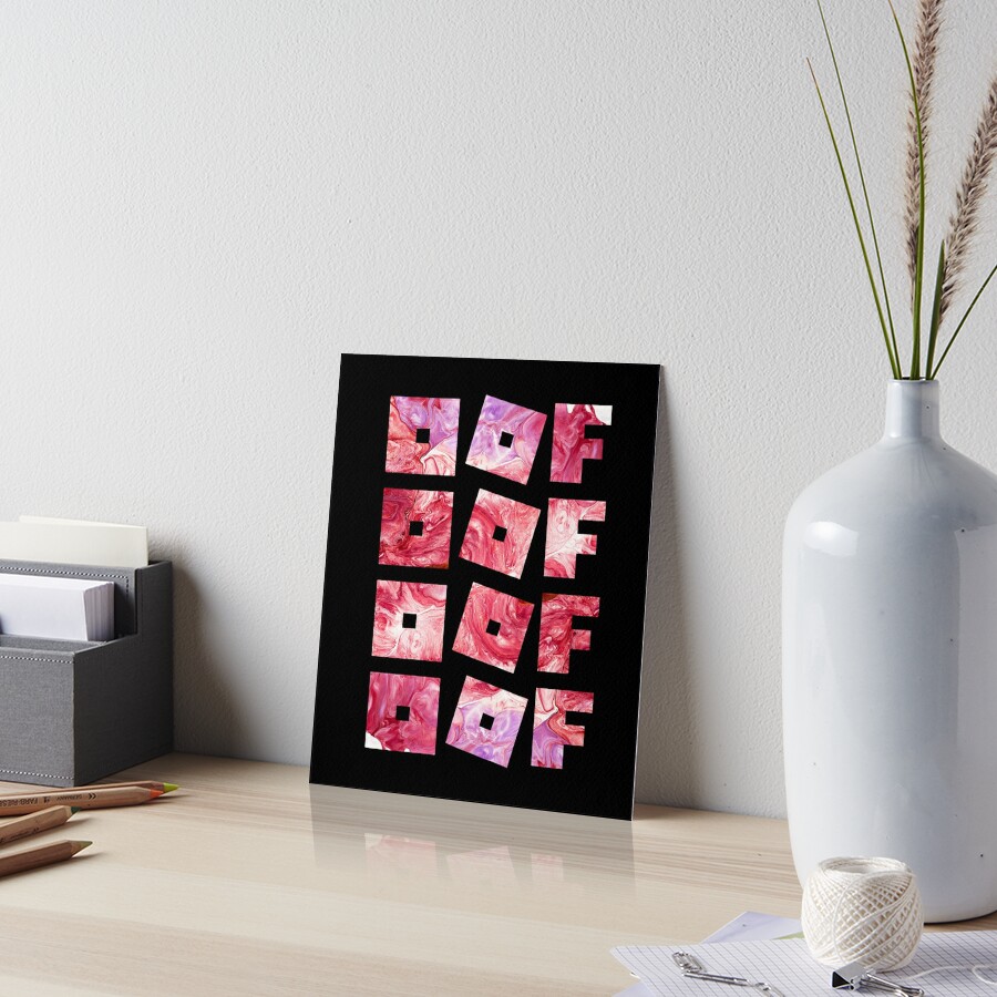 Roblox Logo Game Oof Ripetitive Red Paint Gamer Art Board Print By Vane22april Redbubble - roblox logo paint