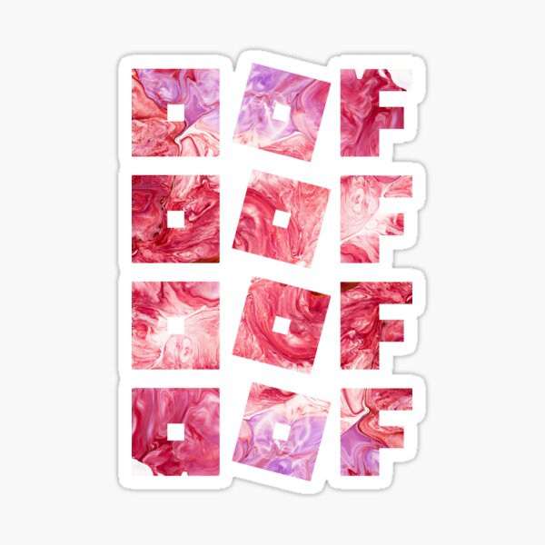 Roblox Logo Stickers Redbubble - aesthetic roblox logo pink and white