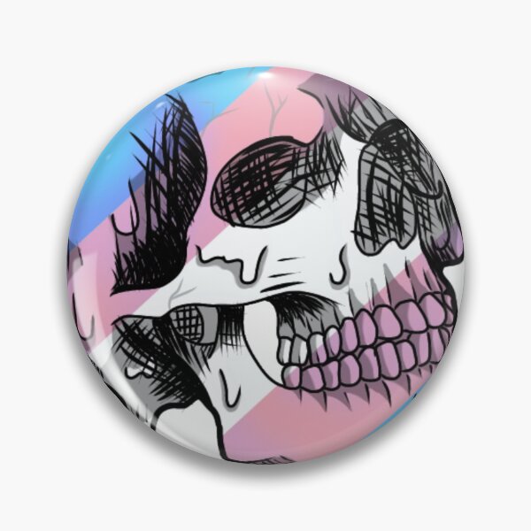 Item preview, Trans skull sticker designed and sold by lmnopcreations.