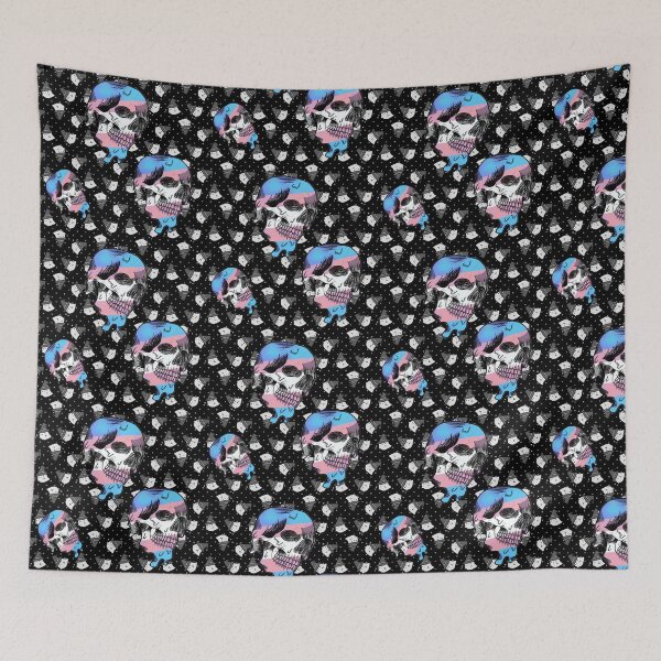 Item preview, Trans skull sticker designed and sold by lmnopcreations.