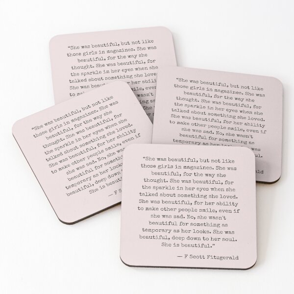Item preview, She was beautiful - F Scott Fitzgerald designed and sold by The Little Wood Cottage.