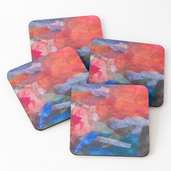 Item preview, splash painting texture abstract background in red blue brown designed and sold by Mrvell.