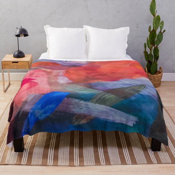 Item preview, splash painting texture abstract background in red blue brown designed and sold by Mrvell.