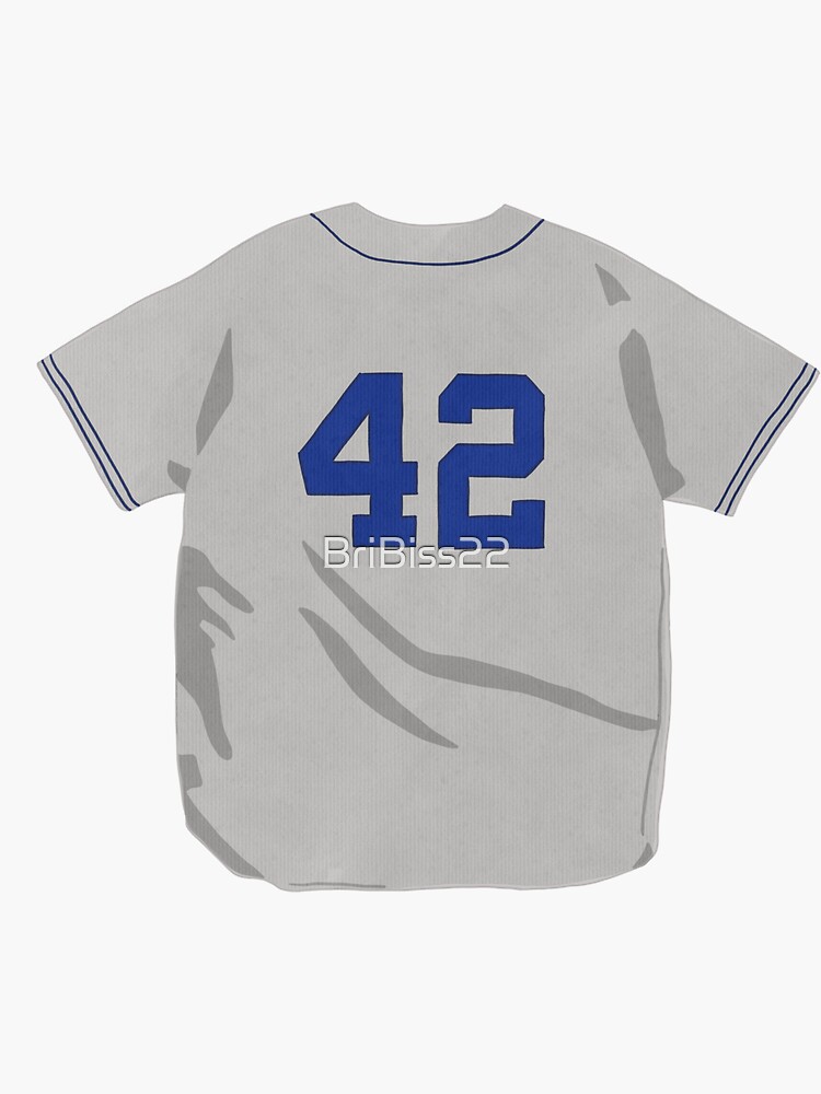 Jackie Robinson 42 Jersey Sticker for Sale by BriBiss22