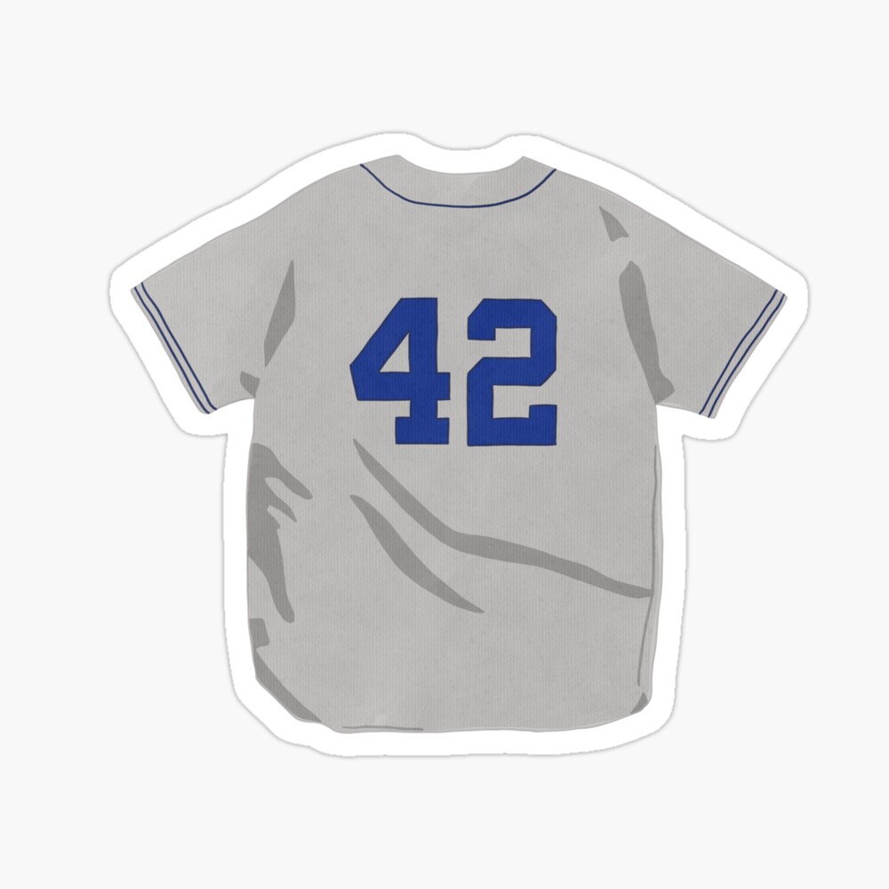 Jackie Robinson 42 Jersey Sticker for Sale by BriBiss22