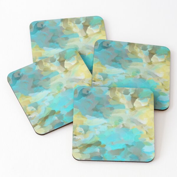 Item preview, splash painting texture abstract background in yellow blue designed and sold by Mrvell.
