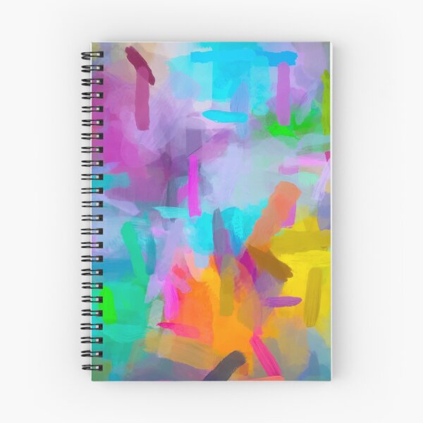 Item preview, splash painting texture abstract background in blue orange pink yellow green designed and sold by Mrvell.