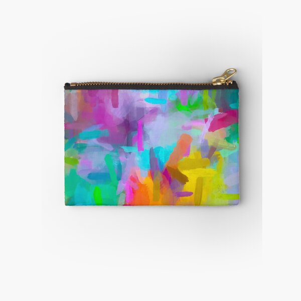 Item preview, splash painting texture abstract background in blue orange pink yellow green designed and sold by Mrvell.