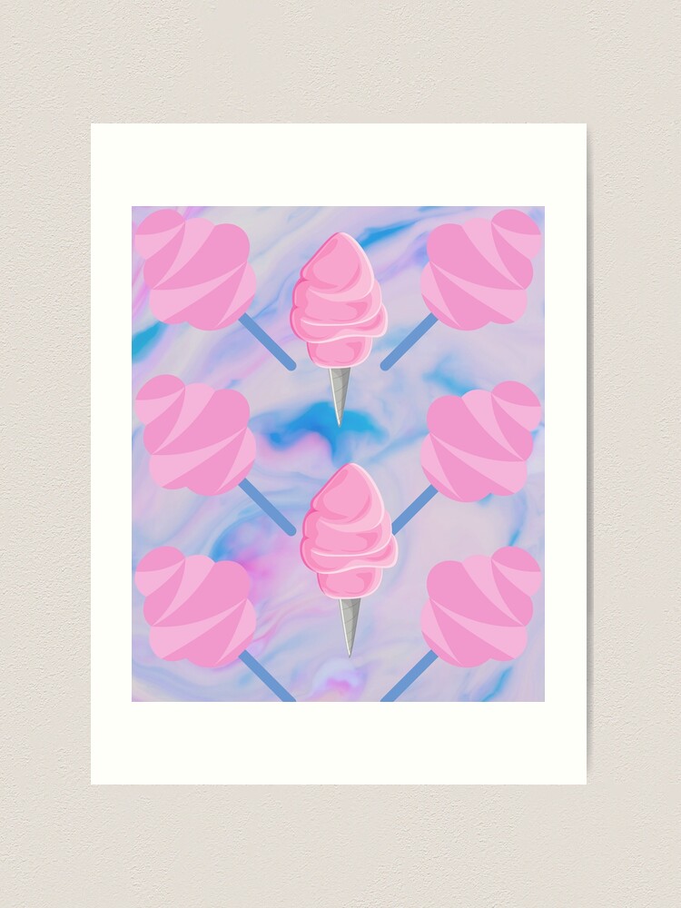 Cute Cotton Candy Sweet Pink Dessert | Art Board Print