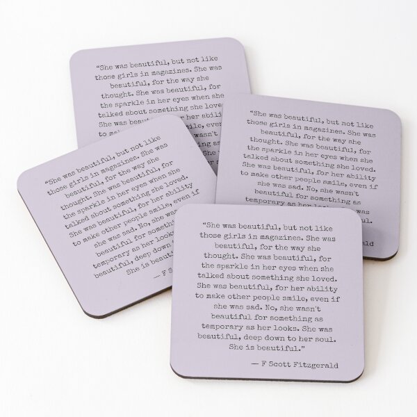 Item preview, She was beautiful - F Scott Fitzgerald designed and sold by The Little Wood Cottage.