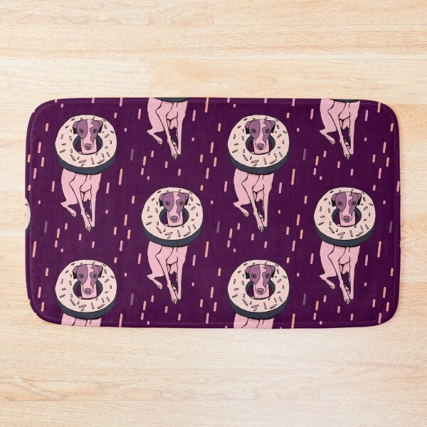 Item preview, Blush and Peach Italian Greyhound With a Purple Donut - Iggy Whippet Dessert designed and sold by AnanasArt.