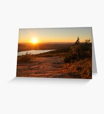 Sunset on Cadillac Mountain Greeting Card