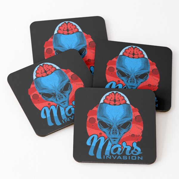 Item preview, Space Occupy Invasion Mars Red Planet Alien Brain Life Form Gift Skull designed and sold by TheAplus.