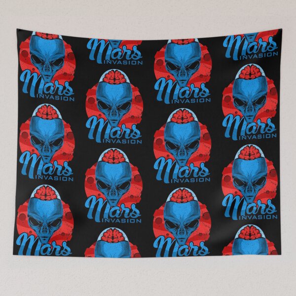 Item preview, Space Occupy Invasion Mars Red Planet Alien Brain Life Form Gift Skull designed and sold by TheAplus.