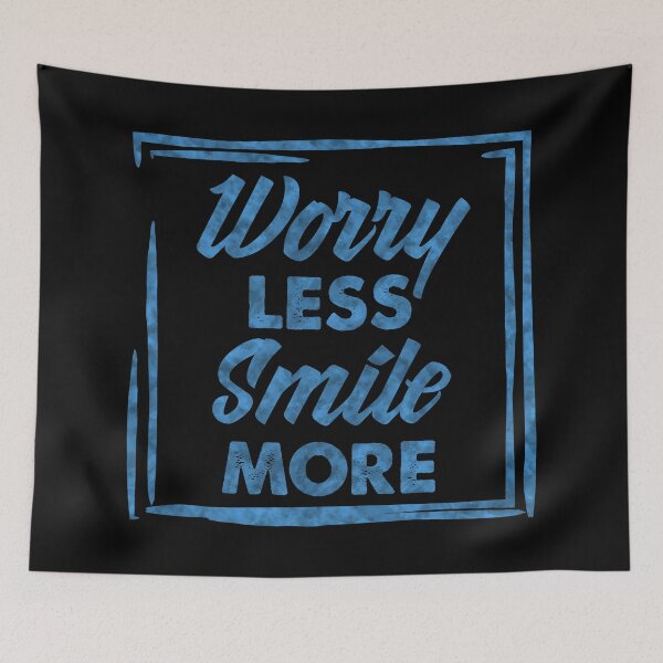 Item preview, Worry Less, Smile More success and motivational quote / Positive Quotes About Life / Carpe Diem designed and sold by Naumovski.