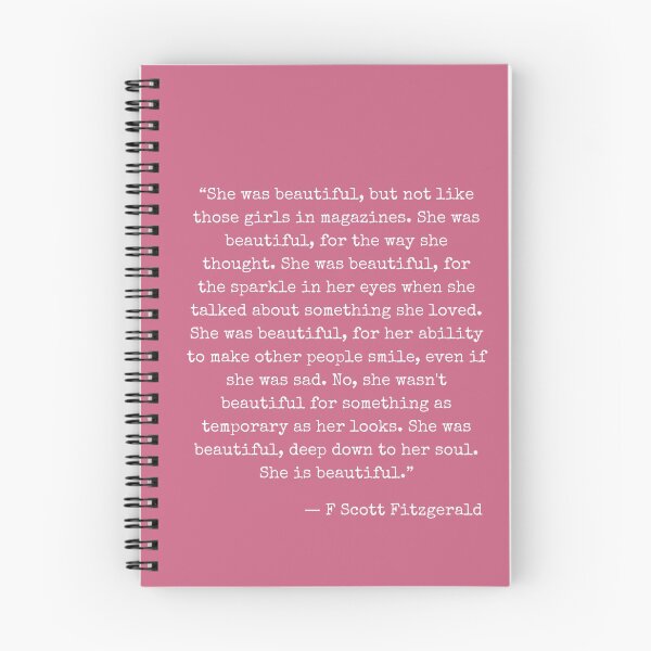 Item preview, She was beautiful - F Scott Fitzgerald designed and sold by The Little Wood Cottage.