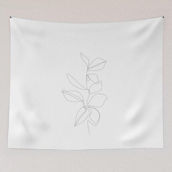 Item preview, Plant one line illustration - Birdie designed and sold by TheColourStudy.