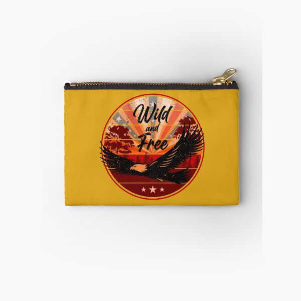 Item preview, American Eagle Wild Free USA US Patriot Proud Stars Sunset Forest Gift designed and sold by TheAplus.