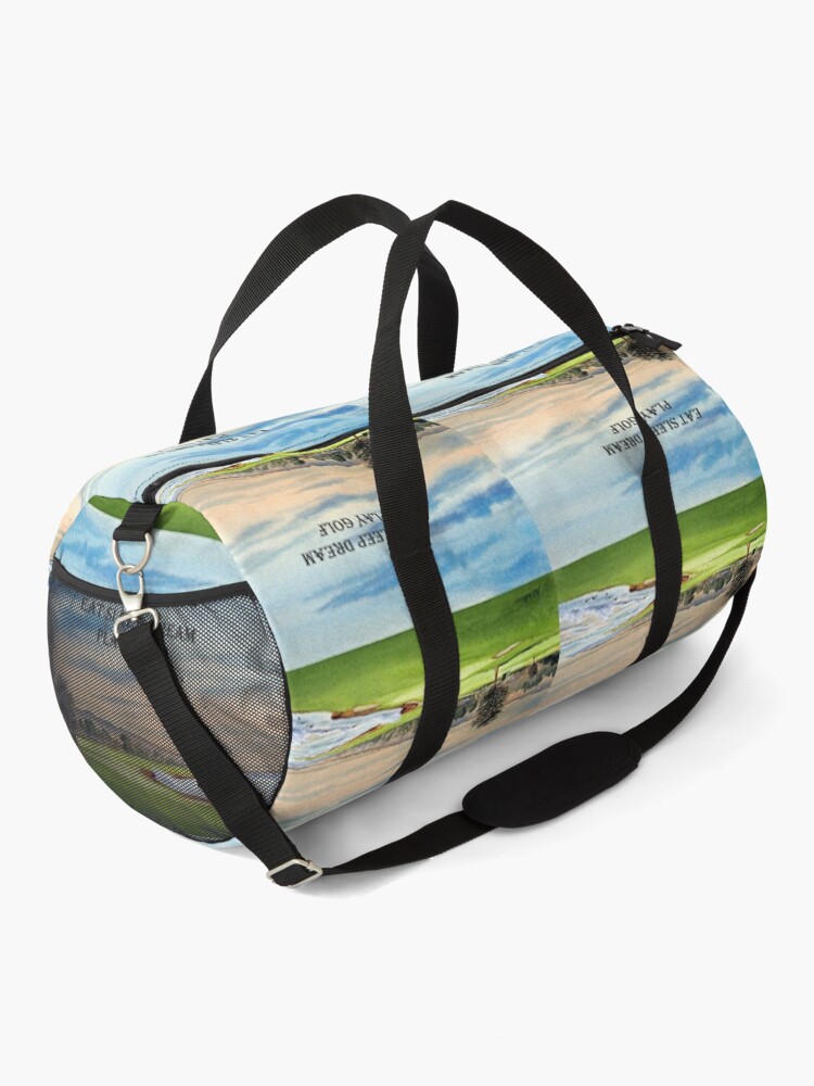 Alternate view of Pebble Beach Golf Course 18th Green - Eat Sleep Dream Play Golf Duffle Bag