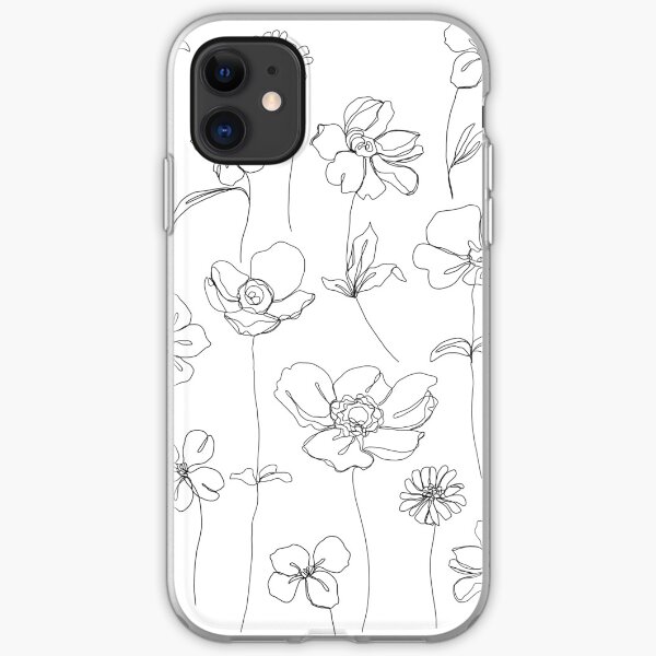 Botanical floral illustration - Botanicals White iPhone Soft Case