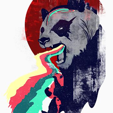 Artwork thumbnail, Angry Rainbow Panda by summerath