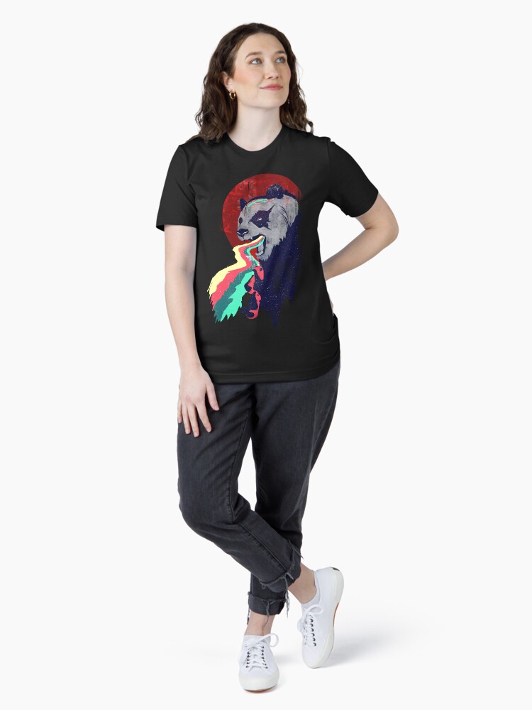 Thumbnail 4 of 7, Essential T-Shirt, Angry Rainbow Panda designed and sold by summerath.