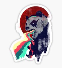Angry Rainbow Panda Sticker