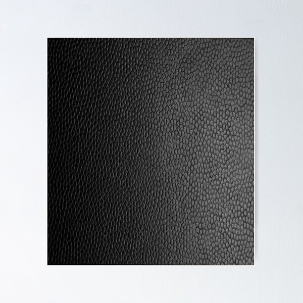 Poster Black leather upholstery texture 