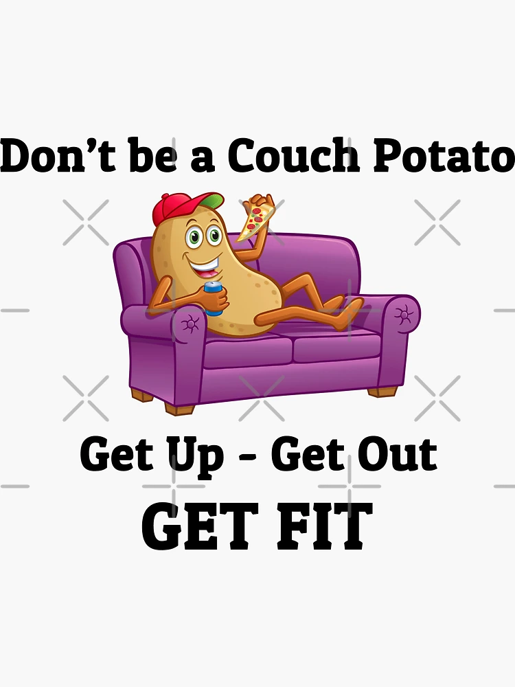 Don't be a potato console gaming couch potatoe' Sticker