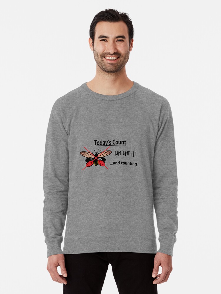 Alternate view of Today's Count of Lanternfly Lightweight Sweatshirt