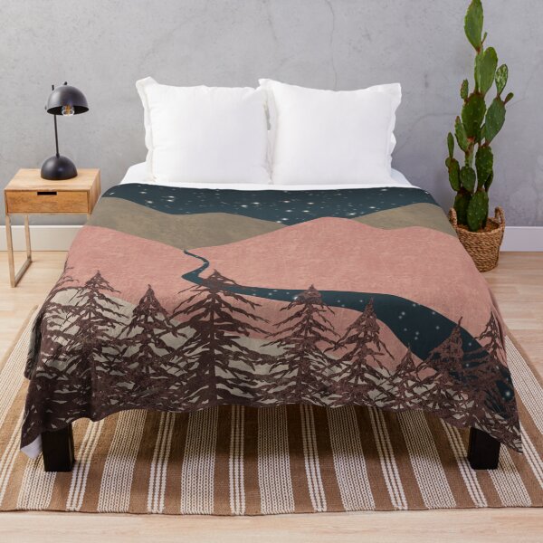 Item preview, Abstract Nighttime Mountain Landscape designed and sold by DippyHippie.