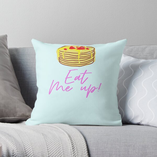 eat me up- yoga and vegan shirts/ tshirts Throw Pillow