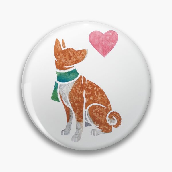 Item preview, Watercolour Basenji (red) designed and sold by animalartbyjess.