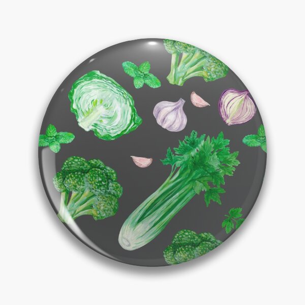 Item preview, Celery, garlic, cabbage, onion, broccoli, parsley, basil culinary pattern. designed and sold by Colibri77.
