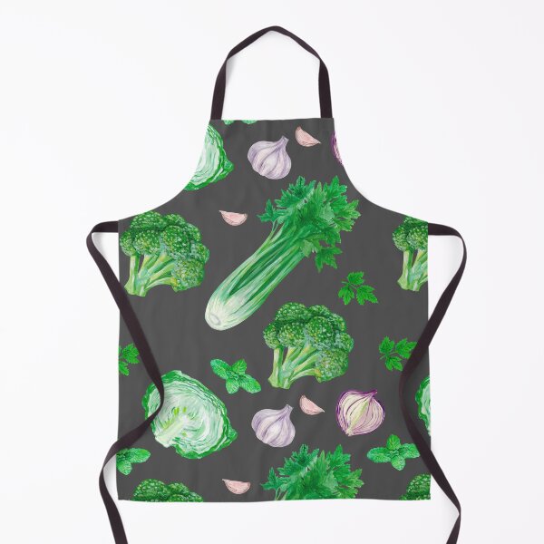 Item preview, Celery, garlic, cabbage, onion, broccoli, parsley, basil culinary pattern. designed and sold by Colibri77.