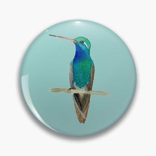 Item preview, Broad-billed Hummingbird on Light Aqua designed and sold by Christiane Dobbins.