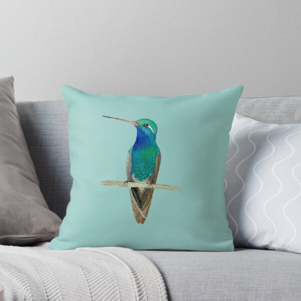 Item preview, Broad-billed Hummingbird on Light Aqua designed and sold by Christiane Dobbins.