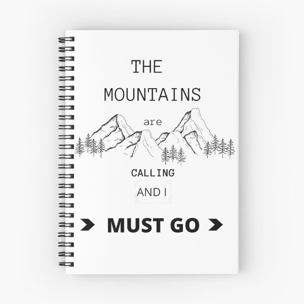 Item preview, the mountains are calling black & white designed and sold by edgarallesch.